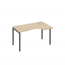 Стол на металлокаркасе DUE "Классика" эргономичный правый дуб скандинавский / металлокаркас антрацит А4 А2 044 ДК