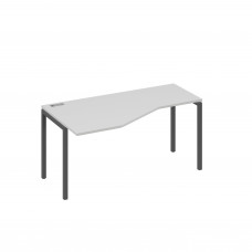Стол эргономичный левый "Техно"на металлокаркасе DUE серый / металлокаркас антрацит А4 А2 055 СЕ