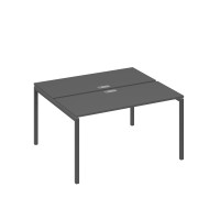 Рабочая станция на опорах DUE (2х140) антрацит премиум / металлокаркас антрацит А4 А2 171 АР