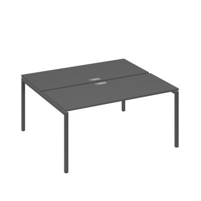 Станция офисная на каркасе DUE (2х160) антрацит премиум / металлокаркас антрацит А4 А2 175 АР