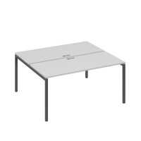 Станция офисная на каркасе DUE (2х160) серый / металлокаркас антрацит А4 А2 175 СЕ