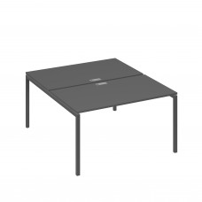 Рабочая станция 2х140 с металлокаркасом DUE антрацит премиум / металлокаркас антрацит А4 А2 177 АР