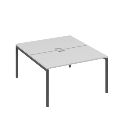 Рабочая станция 2х140 с металлокаркасом DUE серый / металлокаркас антрацит А4 А2 177 СЕ