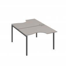 Рабочая станция каркас DUE столы (2х120) Классика мокко премиум / металлокаркас антрацит А4 А2 183 МП