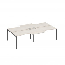 Рабочая станция с каркасом DUE 4х140 столы Классика дуб / металлокаркас антрацит А4 А2 184-2 ДШ