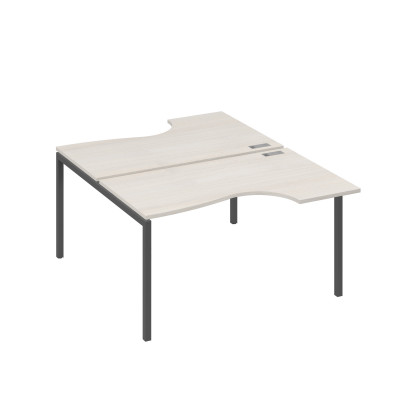 Рабочая станция металлокаркас DUE со столами (2х140) Классика дуб / металлокаркас антрацит А4 А2 184 ДШ