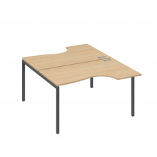 Рабочая станция металлокаркас DUE со столами (2х140) Классика натуральный дуб / металлокаркас антрацит А4 А2 184 НД