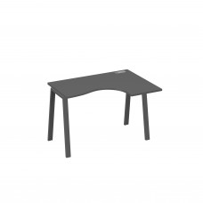 Стол правый "Классика" эргономичный на металлокаркасе TRE антрацит премиум / металлокаркас антрацит А4 А3 032 АР