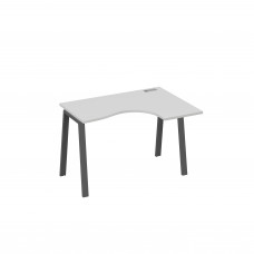 Стол правый "Классика" эргономичный на металлокаркасе TRE серый / металлокаркас антрацит А4 А3 032 СЕ