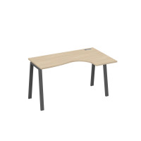 Стол эргономичный на металлокаркасе TRE правый "Классика" дуб скандинавский / металлокаркас антрацит А4 А3 034 ДК