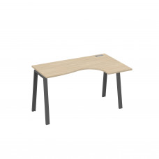 Стол эргономичный на металлокаркасе TRE правый "Классика" дуб скандинавский / металлокаркас антрацит А4 А3 034 ДК