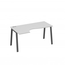 Стол эргономичный левый "Классика" на металлокаркасе TRE серый / металлокаркас антрацит А4 А3 045 СЕ
