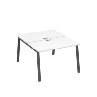Рабочая станция 2х120 с металлокаркасом TRE белый премиум / металлокаркас антрацит А4 А3 173 БП