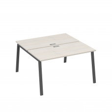 Рабочая станция на металлокаркасе TRE (2х140) дуб / металлокаркас антрацит А4 А3 174 ДШ