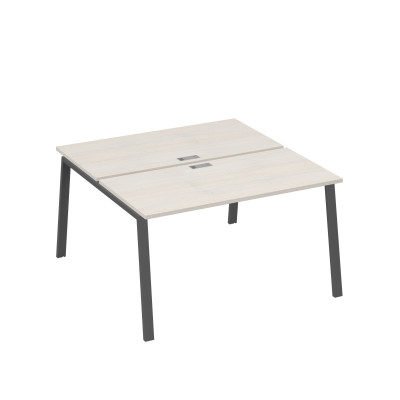 Рабочая станция на металлокаркасе TRE (2х140) дуб / металлокаркас антрацит А4 А3 174 ДШ