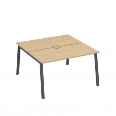 Рабочая станция на металлокаркасе TRE (2х140) натуральный дуб / металлокаркас антрацит А4 А3 174 НД