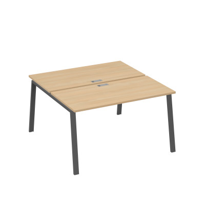 Рабочая станция на металлокаркасе TRE (2х140) натуральный дуб / металлокаркас антрацит А4 А3 174 НД