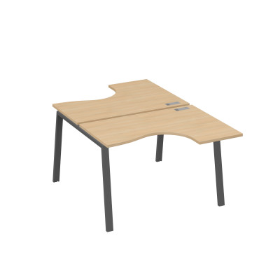 Рабочая станция каркас TRE столы Классика (2х120) натуральный дуб / металлокаркас антрацит А4 А3 180 НД