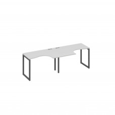 Рабочая станция столы Классика опоры QUATTRO (2х120) серый / металлокаркас антрацит А4 А4 031-2 СЕ
