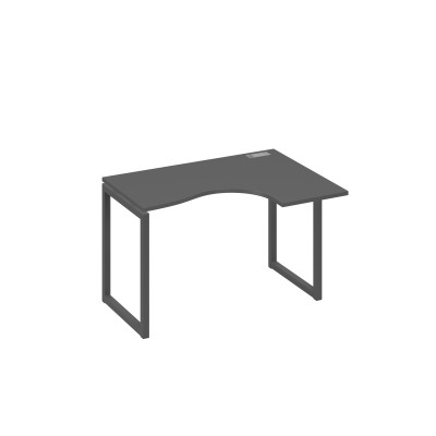 Стол 120 эргономичный правый Классика каркас QUATTRO антрацит премиум / металлокаркас антрацит А4 А4 032 АР