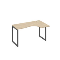 Стол металлокаркас QUATTRO эргономичный правый "Классика" дуб скандинавский / металлокаркас антрацит А4 А4 034 ДК