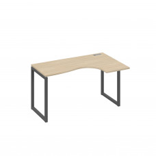 Стол металлокаркас QUATTRO эргономичный правый "Классика" дуб скандинавский / металлокаркас антрацит А4 А4 034 ДК