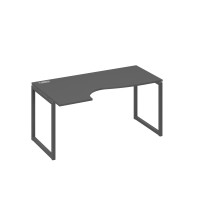 Стол эргономичный левый "Классика" на металлокаркасе QUATTRO антрацит премиум / металлокаркас антрацит А4 А4 045 АР