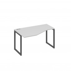 Стол левый "Техно" эргономичный на металлокаркасе QUATTRO серый / металлокаркас антрацит А4 А4 053 СЕ