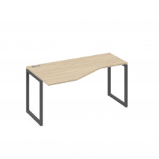 Стол левый "Техно" эргономичный на металлокаркасе QUATTRO дуб скандинавский / металлокаркас антрацит А4 А4 055 ДК