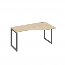 Стол "Техно" металлокаркас QUATTRO эргономичный правый дуб скандинавский / металлокаркас антрацит А4 А4 056 ДК