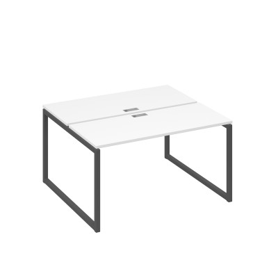 Станция (2х140) офисная с металлокаркасом QUATTRO белый премиум / металлокаркас антрацит А4 А4 171 БП