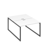 Станция офисная (2х120) на металлокаркасе QUATTRO белый премиум / металлокаркас антрацит А4 А4 176 БП