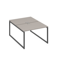 Станция офисная (2х120) на металлокаркасе QUATTRO мокко премиум / металлокаркас антрацит А4 А4 176 МП