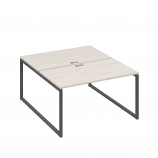 Рабочая станция QUATTRO (2х140) опоры металлокаркас дуб / металлокаркас антрацит А4 А4 177 ДШ