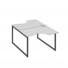 Рабочая станция столы Классика QUATTRO (2х120) серый / металлокаркас антрацит А4 А4 183 СЕ