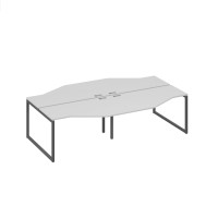 Рабочая станция столы (4х140) Техно каркас QUATTRO серый / металлокаркас антрацит А4 А4 187-2 СЕ