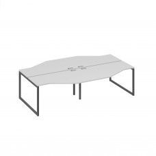 Рабочая станция столы (4х140) Техно каркас QUATTRO серый / металлокаркас антрацит А4 А4 187-2 СЕ