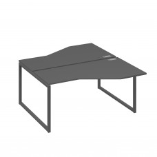 Рабочая станция со столами Техно (2х160) каркас QUATTRO антрацит премиум / металлокаркас антрацит А4 А4 188 АР