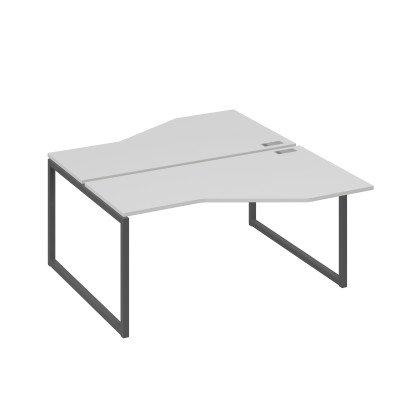 Рабочая станция со столами Техно (2х160) каркас QUATTRO серый / металлокаркас антрацит А4 А4 188 СЕ