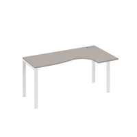 Стол эргономичный "Классика" правый на металлокаркасе UNO мокко премиум / металлокаркас белый А4 Б1 036 МП