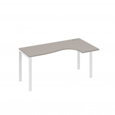 Стол эргономичный "Классика" правый на металлокаркасе UNO мокко премиум / металлокаркас белый А4 Б1 036 МП