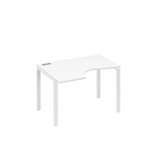 Стол левый "Классика" эргономичный на металлокаркасе UNO белый премиум / металлокаркас белый А4 Б1 041 БП