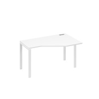 Стол правый эргономичный "Техно" металлокаркас UNO белый премиум / металлокаркас белый А4 Б1 054 БП