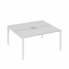 Рабочая станция на металлокаркасе UNO (2х160) серый / металлокаркас белый А4 Б1 175 СЕ