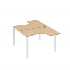 Рабочая станция опоры UNO столы (2х120) Классика натуральный дуб / металлокаркас белый А4 Б1 180 НД