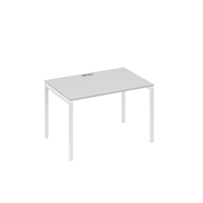 Стол письменный на металлокаркасе DUE серый / металлокаркас белый А4 Б2 023 СЕ
