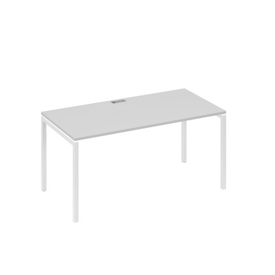 Стол письменный на металлокаркасе DUE серый / металлокаркас белый А4 Б2 025 СЕ