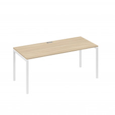 Стол письменный на металлокаркасе DUE дуб скандинавский / металлокаркас белый А4 Б2 026 ДК