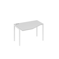 Стол "Техно" эргономичный на металлокаркасе DUE левый серый / металлокаркас белый А4 Б2 051 СЕ