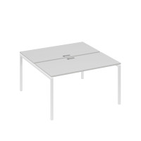 Рабочая станция опоры DUE 2х140 серый / металлокаркас белый А4 Б2 174 СЕ